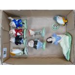 Wade set of figures Snow White and the Seven Dwarfs 2nd Version Set comprising Snow White, Happy,