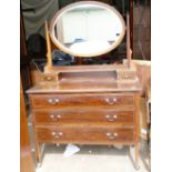 Edwardian Inlaid Dressing Table: