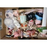 A mixed collection of items to include: Natwest Wade Pigs, Staffordshire figures etc