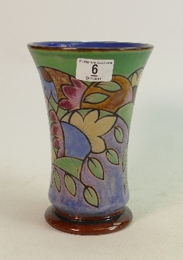 Doulton Art Nouveau Stoneware Flared Vase by Ada Tosen / Annie Lyons, incised marks AT, AL, X8857,