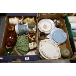 A mixed collection of 19th Century & Later Floral & Embossed items including: jugs, wall plaques,