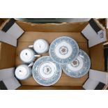Set of 3 Wedgwood Florentine patterned cups and saucers: