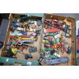 A collection of Dinky & Corgi Model Cars & Military vehicles : 2 trays
