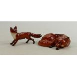 Beswick curled up Fox 1017: With Standing fox. (2)