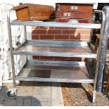 Industrial Stainless Steel 3 Tier Dentists Trolley: