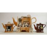 Portmerion novelty teapots: Height of tallest 23cm