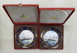 Spode Boxed Cunard The Age of Romance The Early Years Cabinet plates: Europa / Niagara &