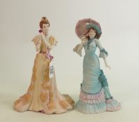 Coalport Matt Age of Elegance Figures: Brighton Promenade & Midsummers Dream(2)