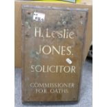 Brass Solicitors Door Plaque: