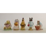 Beswick Beatrix Potter figures x 5: Includes Anna Maria, Sally Henny Penny (tiny pin head size