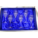 Boxed Royal Doulton Crystal Wine Glasses: