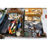 A collection of Course & Fly Fishing tackle: two trays(2)