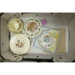 A mixed collection of items to include: Royal Doulton Brambly Hedge Plates, Boxed Wedgwood Peter