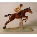 Beswick Girl on jumping horse 939: (restoration to both ears and rear ankles/belly re-stuck)