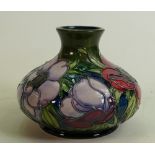 Moorcroft Anemone Tribute Patterned Squat Vase: height 10cm, boxed