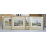 Series of Four Partridge Shooting Prints. 1833 S.J. Fuller: size of largest frame 42 x 46cm(4)