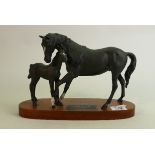 Boxed Beswick Black Beauty & Foal Figure: