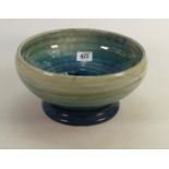 William Moorcroft large plain footed bowl: d28cm.