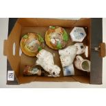 A mixed collection of items to include: Royal Doulton Fatboy Toby jug, similar Gaffers series