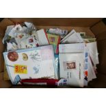 Large tray lot of Stamps and stamp albums plus First Day covers etc: A large quantity of both UK and