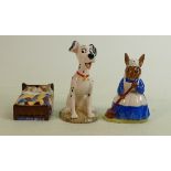 Royal Doulton Figures to include: Bunnykins Sleepy Time, Mrs Bunnykins (both seconds) together