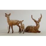 Beswick Stag, Doe & Fawn Family: