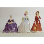 Royal Doulton Lady Figures : Claire HN2793, Julia Hn2705 & Charlotte HN2421(3)