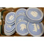 A collection of Wedgwood Jasperware Christmas Plates: 20 plates
