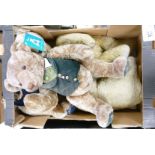 A mixed collection of vintage teddy bears: mostly in distressed condition , Harrods 1849 -1999