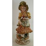 Very Large Capodimonte busty tramp girl figure: height 66cm