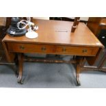 Regency Style Drop Leaf Writing Table: length 98, depth 61cm & height 72cm