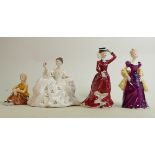 A collection of Lady figures to include: Royal Worcester My Love, Francesca figures & seconds