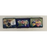 Three Walter Moorcroft design rectangular box lids: each 12 x 9cm. (3)