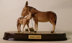 Beswick Donkey & Foal tableau "Jenny's Baby":