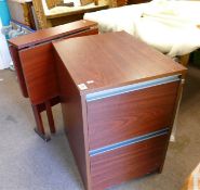 Mahogany Effect Filing Cabinet: together with similar extending table(2)