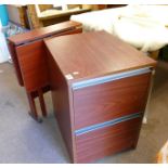 Mahogany Effect Filing Cabinet: together with similar extending table(2)