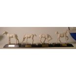 A collection of Beswick white matte spirit foals: comprising young Spirit, Sunlight,springtime and