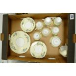 Colclough Floral & Ribbon Decorated Tea Set: 21 pice