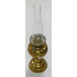 Brass Oil Lamp & Chimney:
