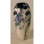 Moorcroft White Splender Vase: Trial 18.12.18. Height 17.5cm