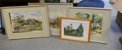 Local Interest Stella Jones Watercolours Of Nantwich, Ashley , surrounding area & similar image of