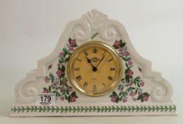 Portmerion Botanical Garden mantle clock: Height 20cm