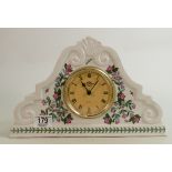 Portmerion Botanical Garden mantle clock: Height 20cm