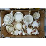 Royal Albert Old Country Roses & Minton Henley Part tea sets: Both include Teapots, Cups &