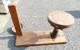 1930's Phillip Harris & Co Ltd Wooden & Wrought Iron Gravity/ Experiment Demonstration Piece: