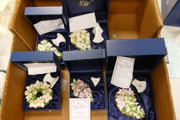 A collection of Boxed Compton & Woodhouse Royal Bridal Bouquets: five sets