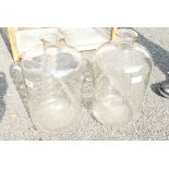 Two Large Pyrex Chemistry Lab Distilled Water Vessels:
