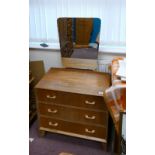 Oak Mirror back Dressing table: