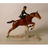 Beswick model of lady side-saddle on jumping horse: 982.