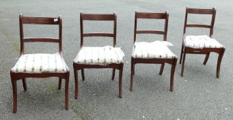 Four Modern Inlaid Dining Chairs(4):